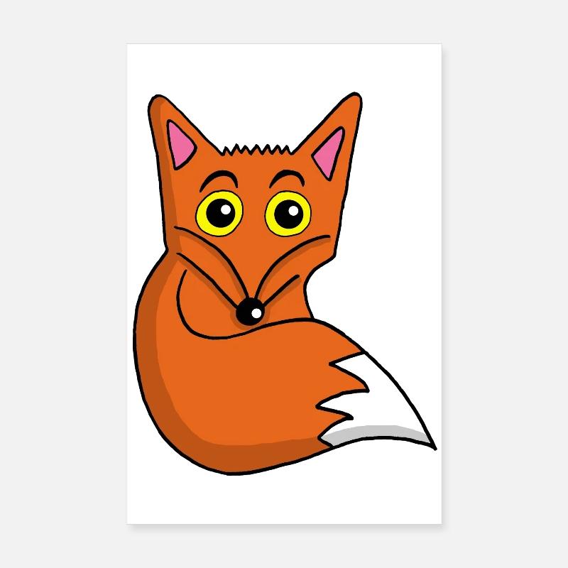 Renard mignon Poster 20 x 30 cm
