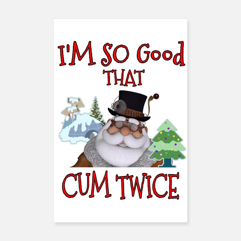 Le Père Noël tinte deux fois Poster 20 x 30 cm