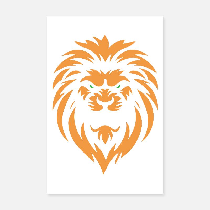 Angry Lion Poster 8" x 12" (20x30 cm)