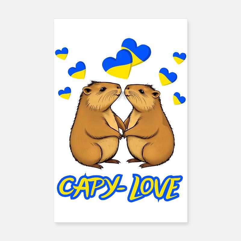 Capy - Amour, Capybara Poster 20 x 30 cm