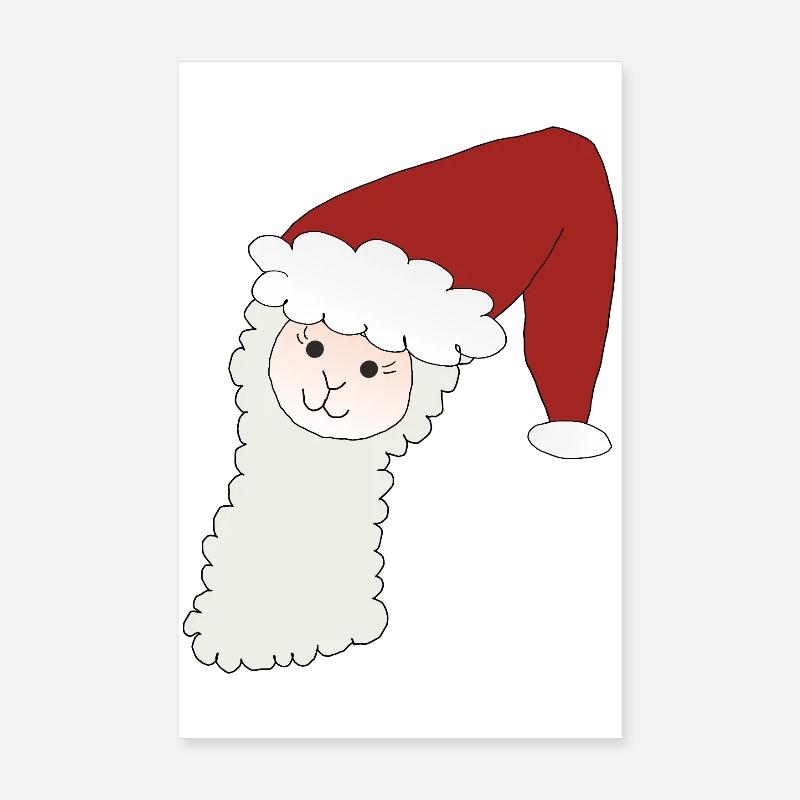 Weihnachtsalpaka Poster 20x30 cm