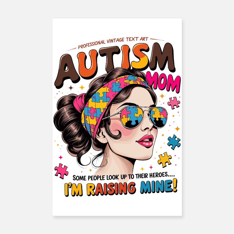 MÈRE AUTISTE Poster 20 x 30 cm