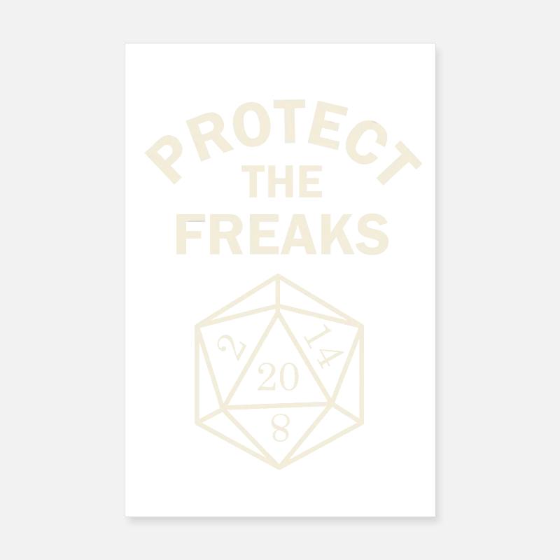 Protect the Freaks - Poster 20 x 30 cm - blanc