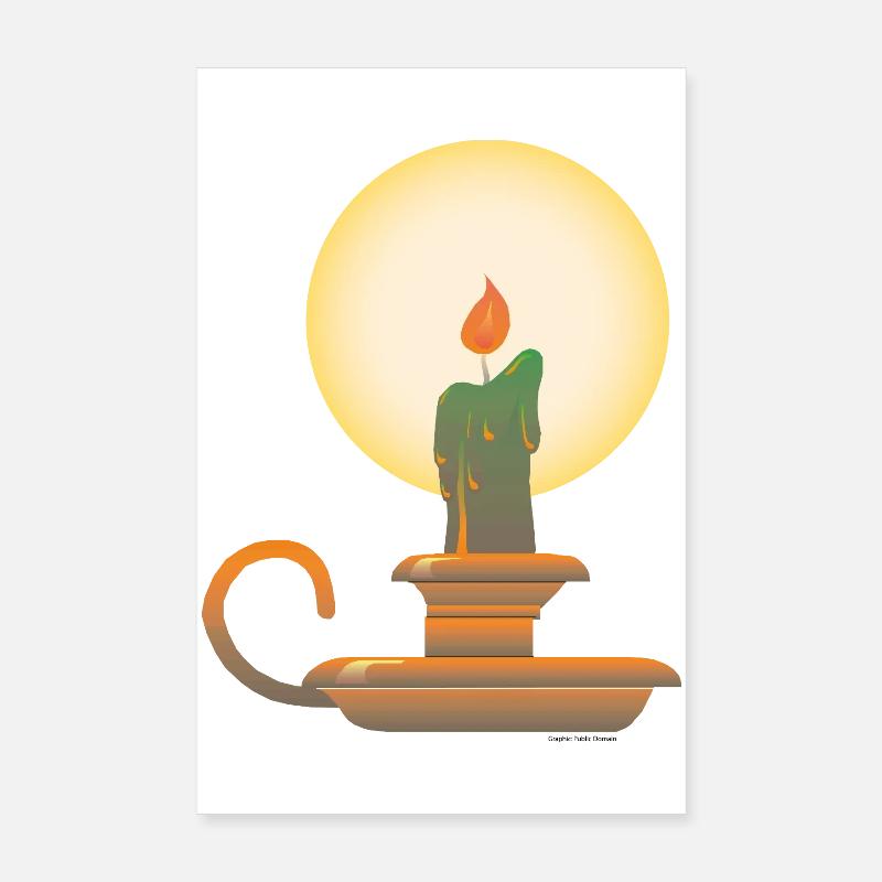 Candlestick | candlestick public Domain graphic Poster 8" x 12" (20x30 cm)