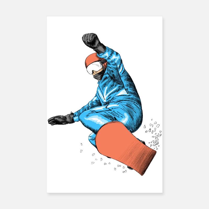Snowboarder Poster 20x30 cm