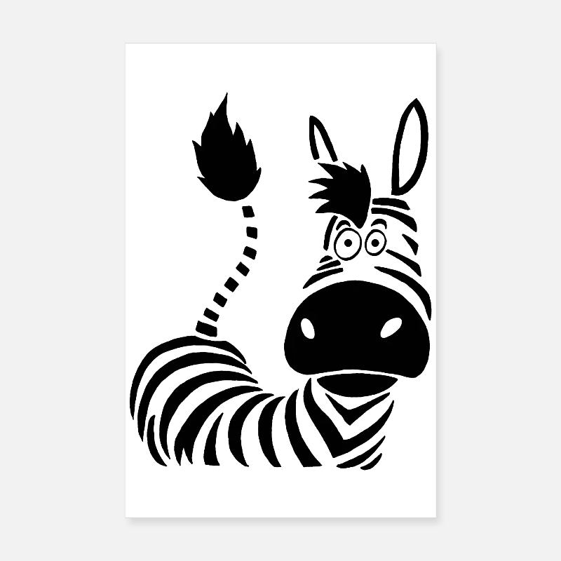 Zebra Fantasie und Spaß Poster 20x30 cm