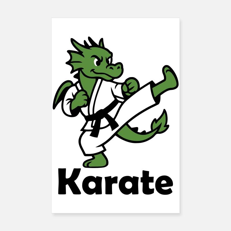 Karaté Dragon Poster 20 x 30 cm