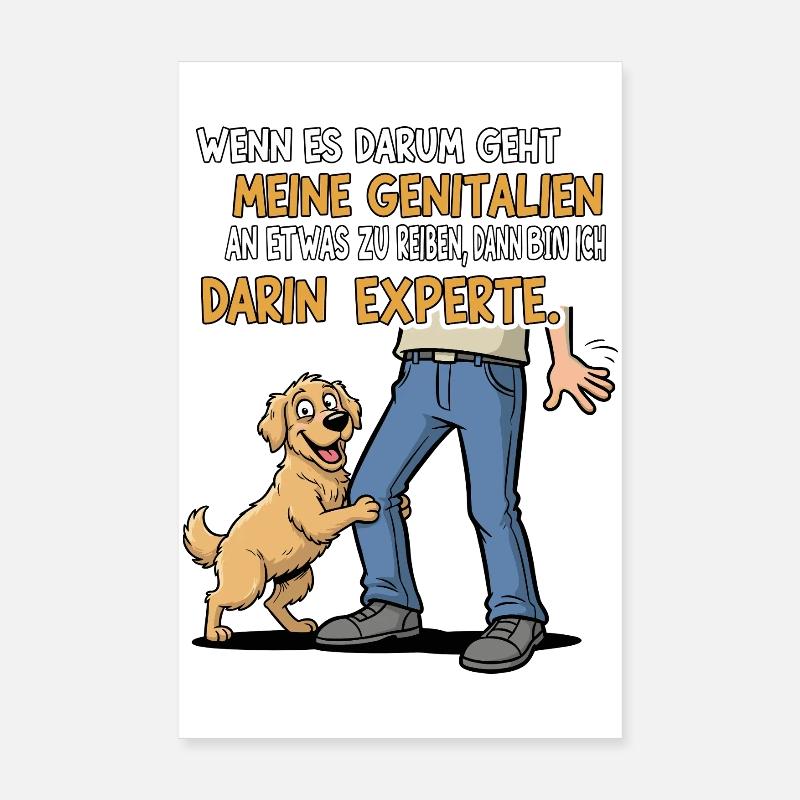 Reib-Experte Hund Poster 20x30 cm