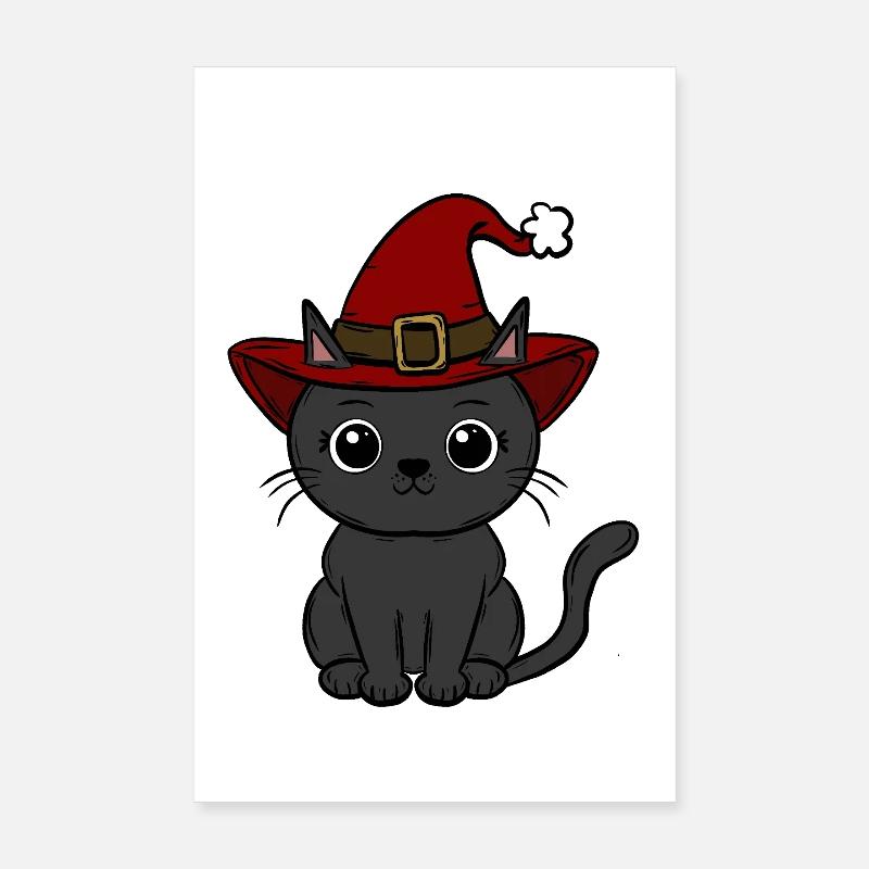 Noël chat Poster 20 x 30 cm