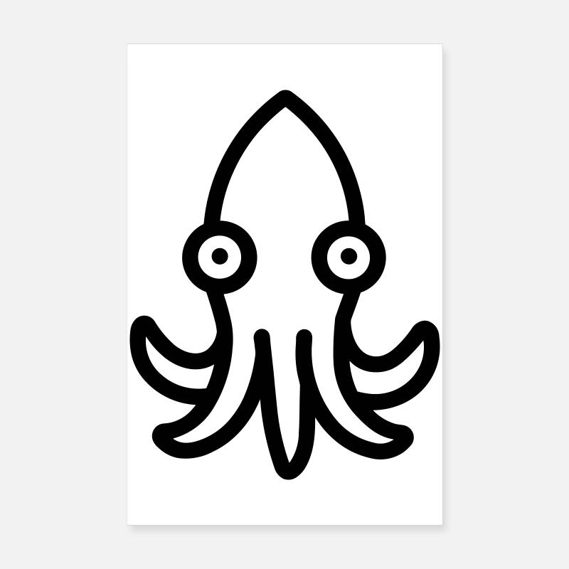 squid Poster 8" x 12" (20x30 cm)