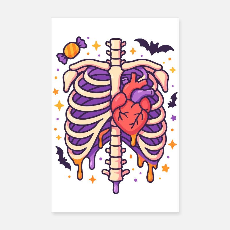 Anatomy Gothic Thoracic Cage Poster 20 x 30 cm