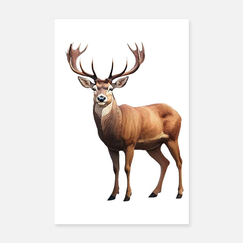 Hirsch Poster 20x30 cm