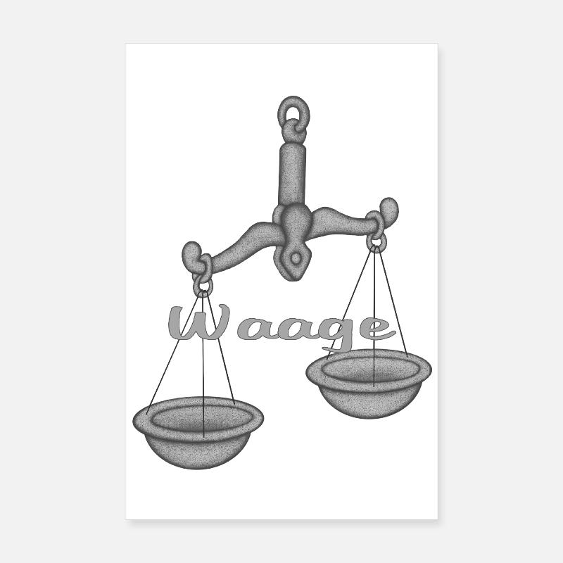 Sternzeichen Waage Poster 20x30 cm