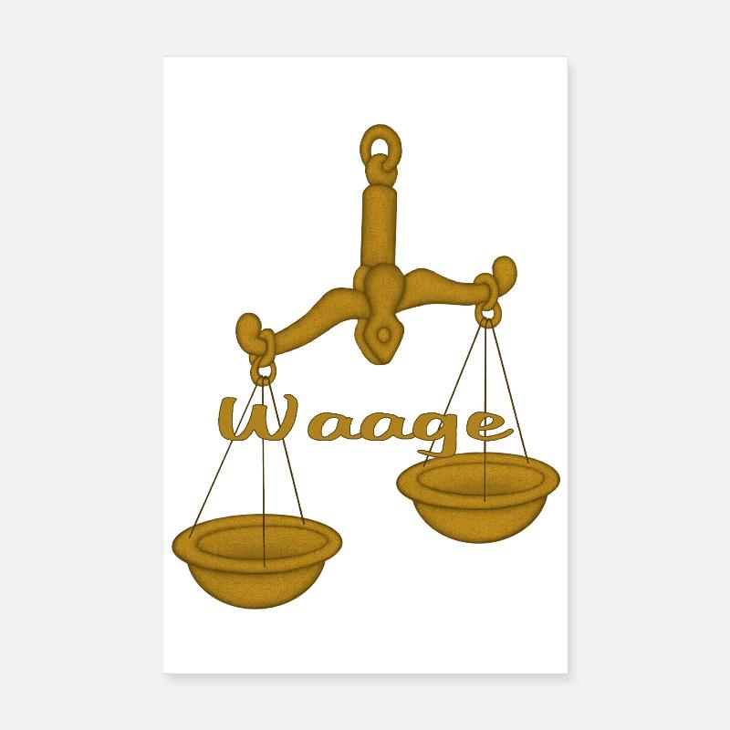 Zodiac sign Libra Poster 8" x 12" (20x30 cm)