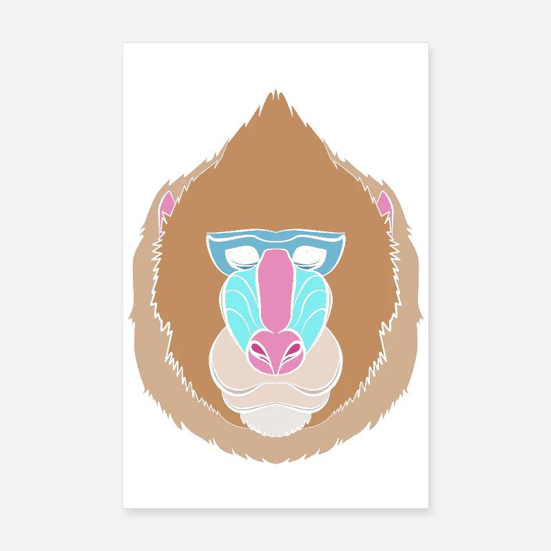 Babouin Babouin Primate Singe Singe Poster 20 x 30 cm