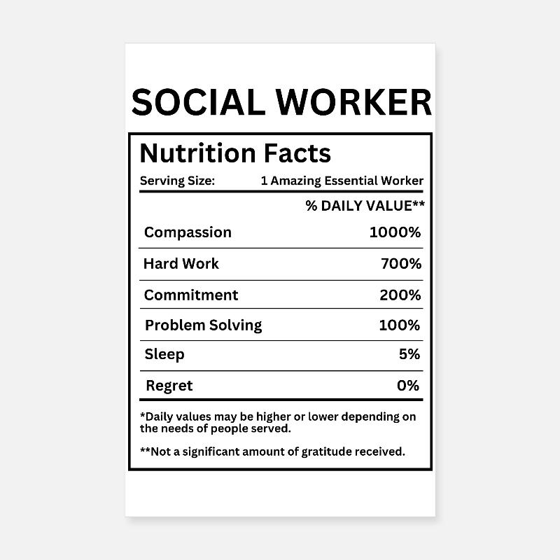Sozialarbeiter, Fall, Schularbeit, Wertschätzung: Lustig. Poster 20x30 cm