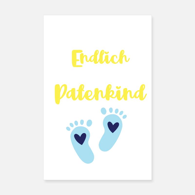 Finally godchild baptism godparenthood godson Poster 8" x 12" (20x30 cm)