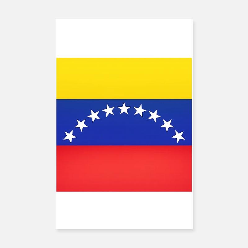 Venezuela-Flaggenbogen-Sterne Poster 20x30 cm