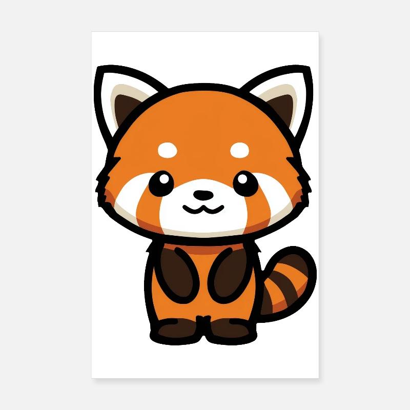 Panda roux - dessin mignon, animal doux Poster 20 x 30 cm