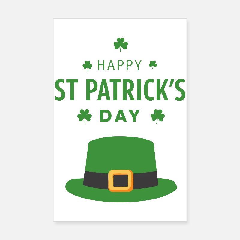 Green St. Patrick's Day Hat Poster 8" x 12" (20x30 cm)