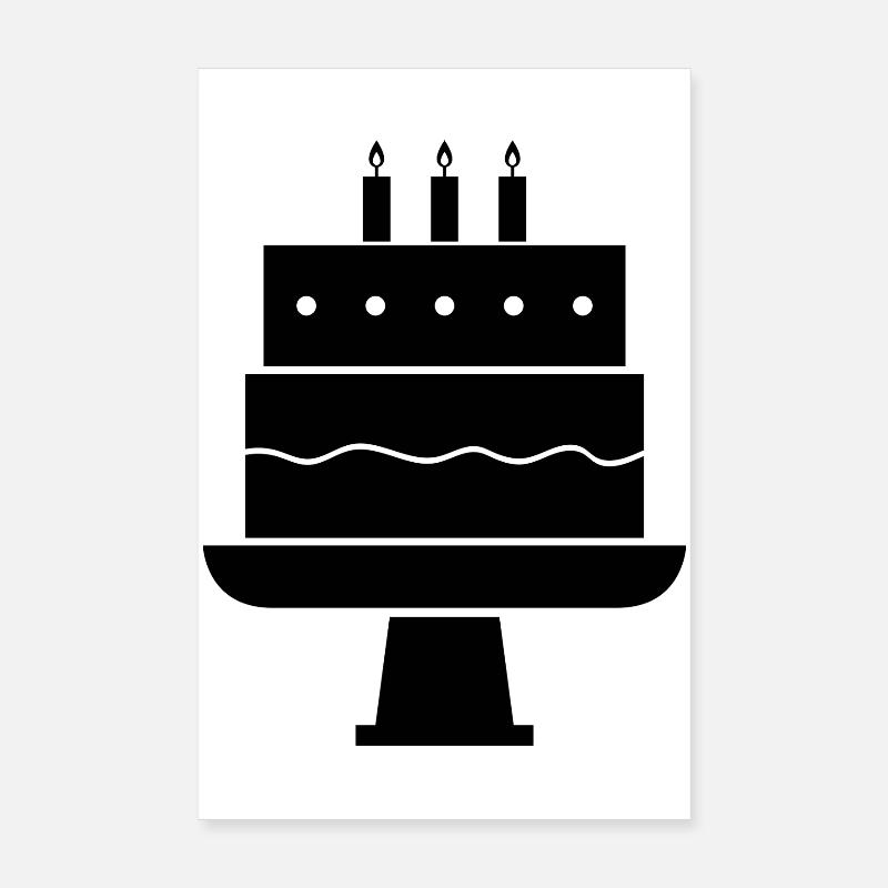 Geburtstagskuchen Poster 20x30 cm
