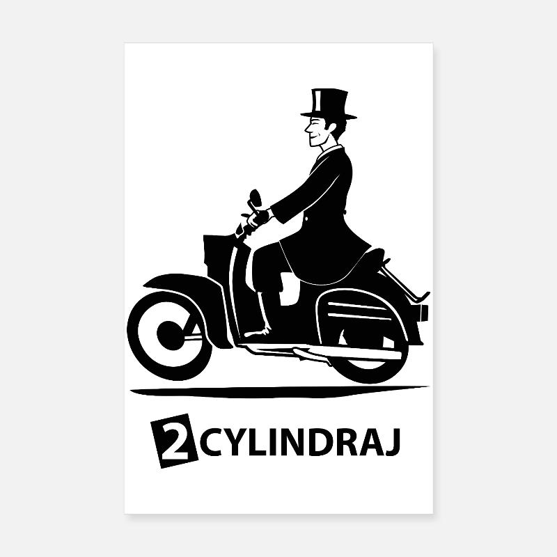 2 CYLINDRAJ - black - Poster 20x30 cm