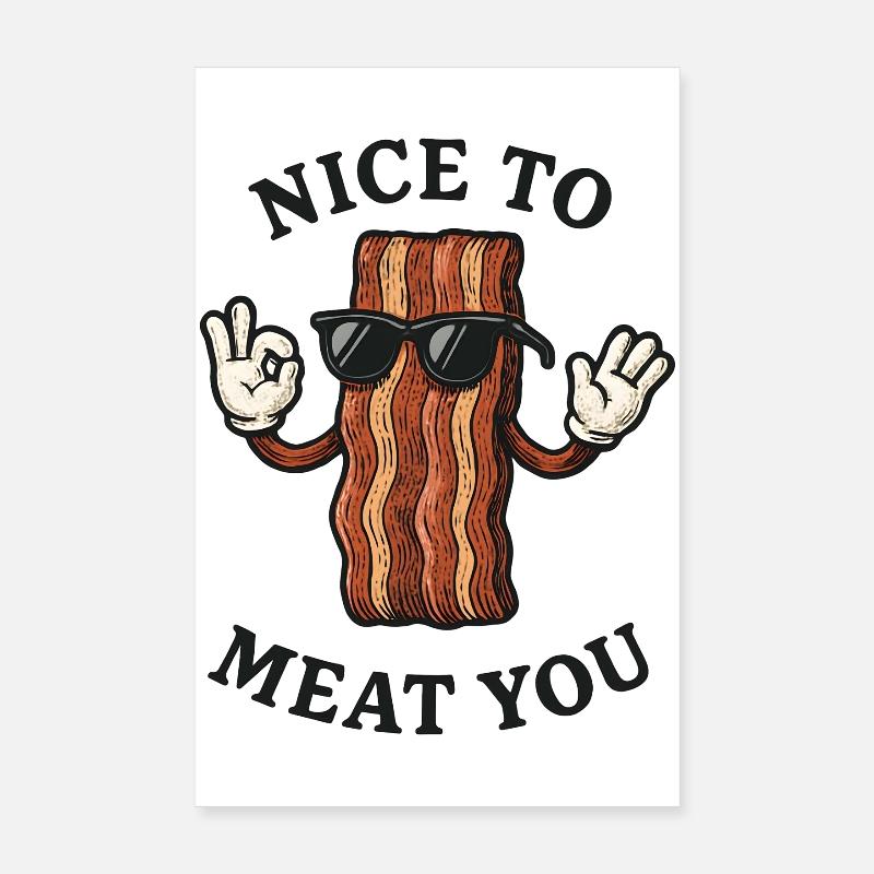 Lunettes de soleil Bacon : Sympa de te dévorer Poster 20 x 30 cm