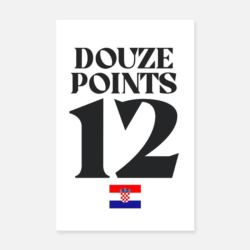Douze Points 12 Eurovision Croatia Poster 8" x 12" (20x30 cm)