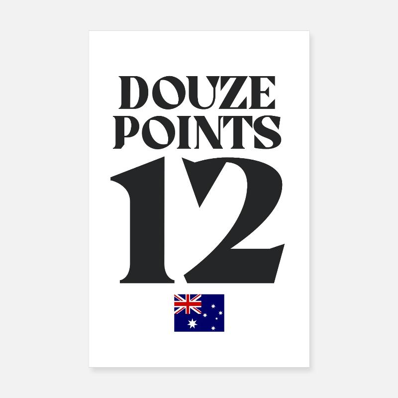 Twelve Points Australia Eurovision Poster 20x30 cm