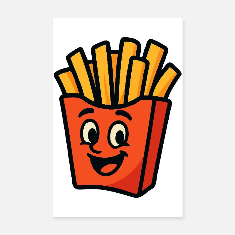 Fröhlicher Pommes-Held Poster 20x30 cm