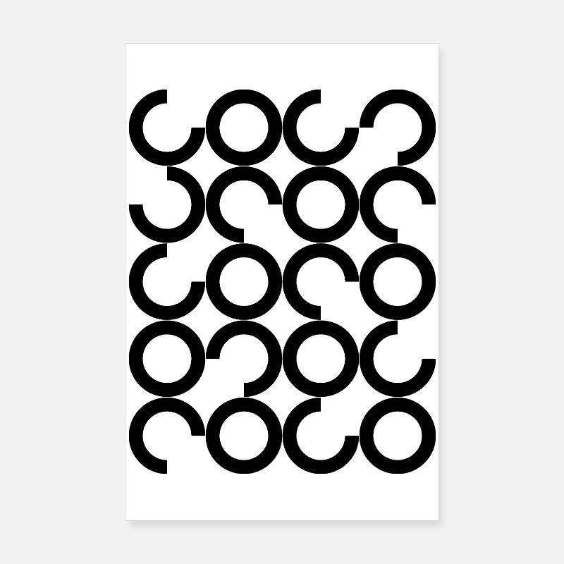 geometric circles pattern  Poster 8" x 12" (20x30 cm)