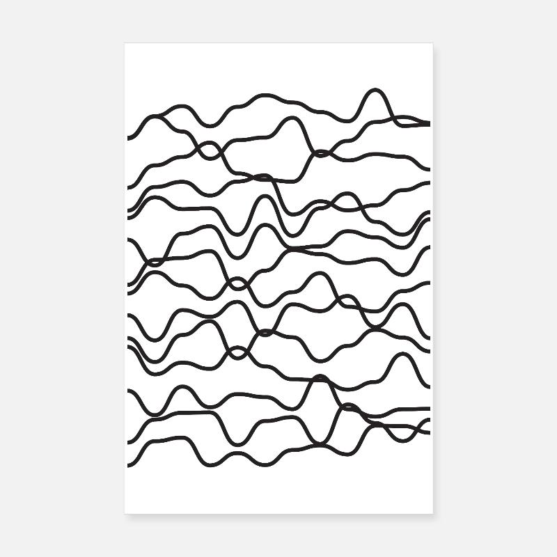 Pavage ondulé Poster 20 x 30 cm
