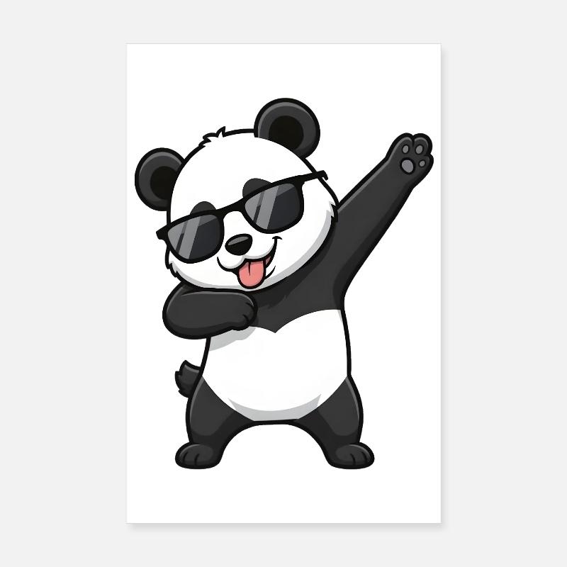 Dabbing Panda Poster 20 x 30 cm