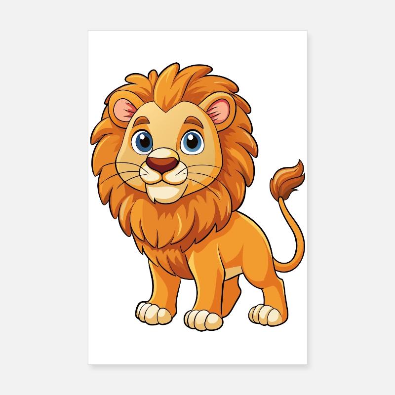 Mignon lion Poster 20 x 30 cm