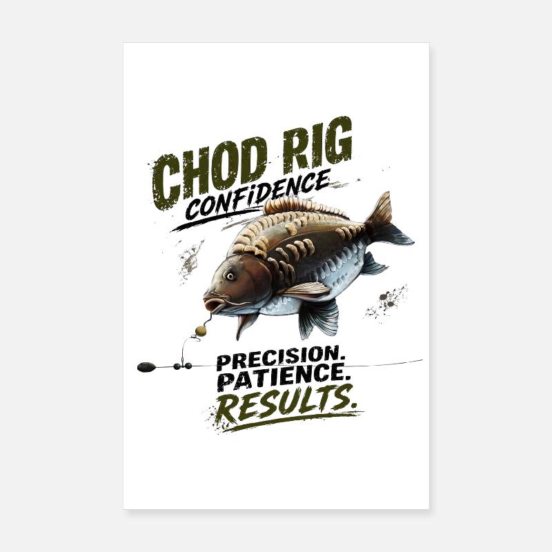 Chod Rig Confidence Karpfenfischerei-Design Poster 20x30 cm