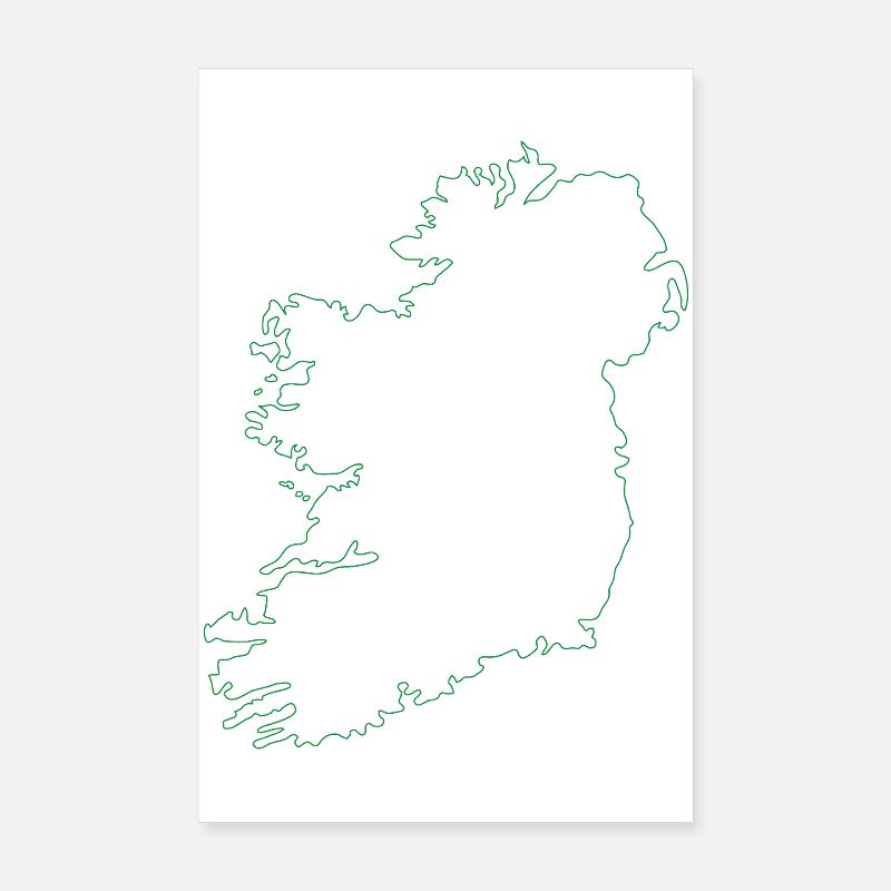 Ireland map Poster 8" x 12" (20x30 cm)