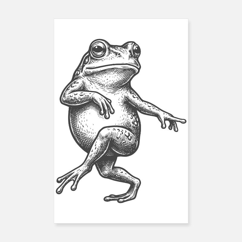 Grenouille Folle Poster 20 x 30 cm