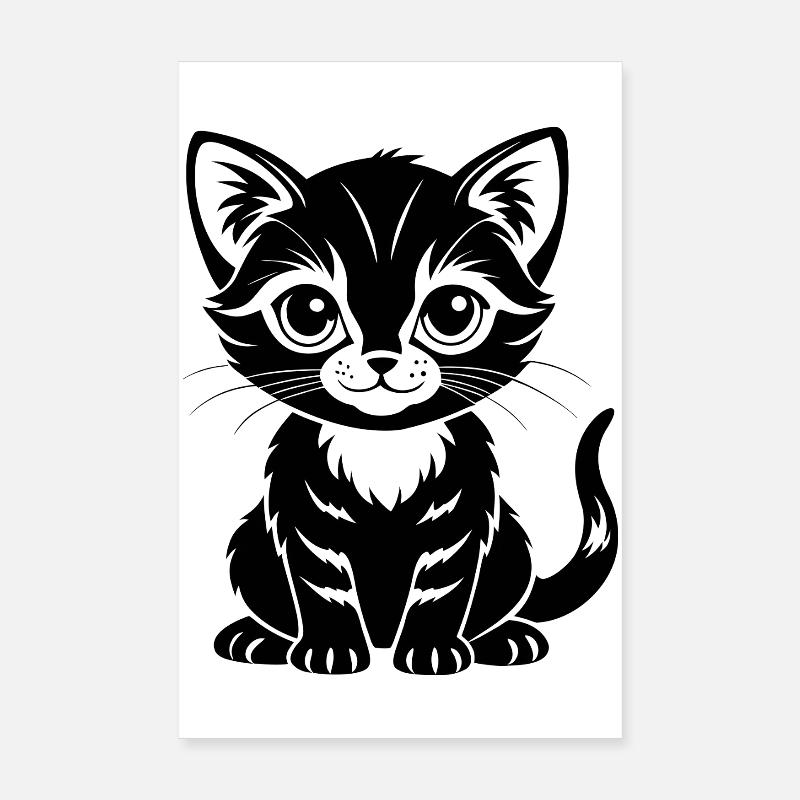 Cute Cat Poster 8" x 12" (20x30 cm)
