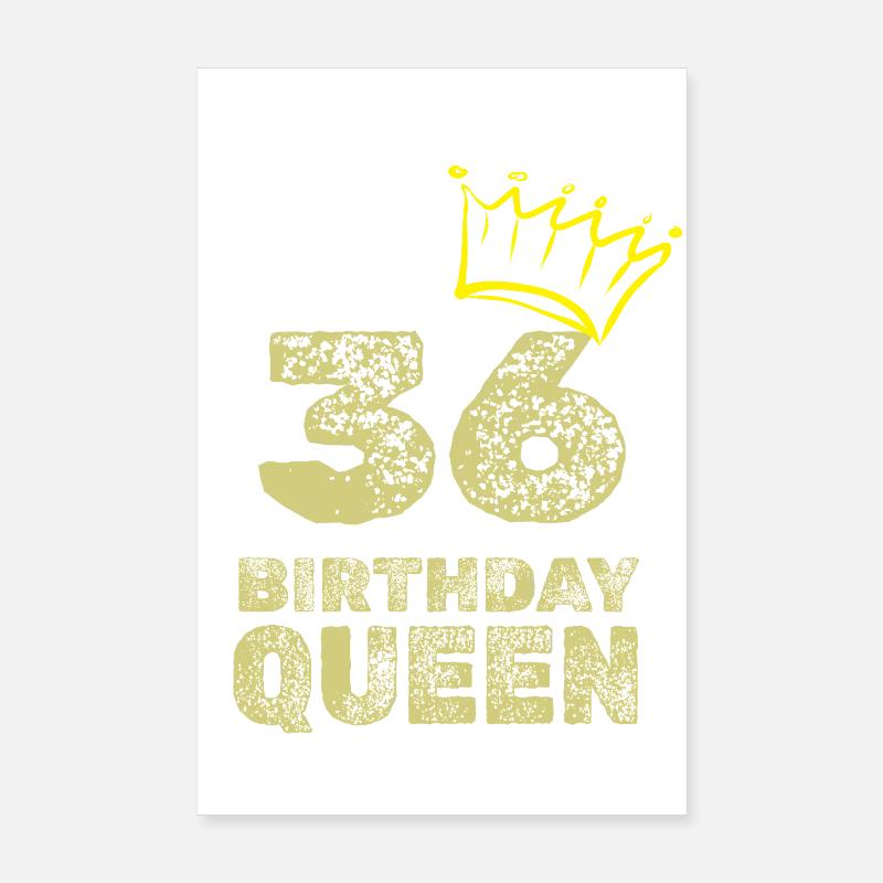 Geburtstag 36 Poster 20x30 cm