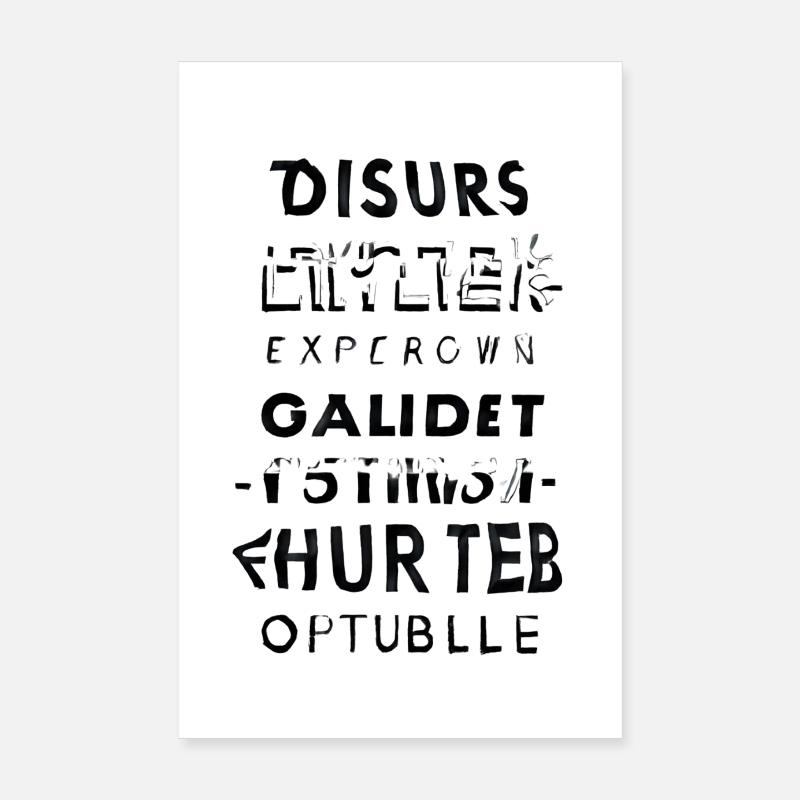 Glitch text cascade Poster 8" x 12" (20x30 cm)