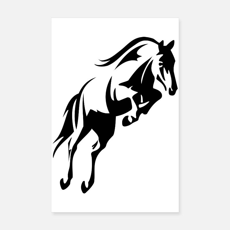 cheval bondissant Poster 20 x 30 cm