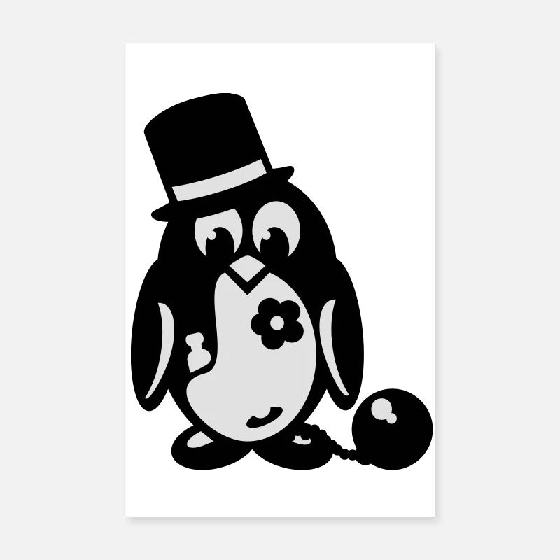 bachelor penguin Poster 8" x 12" (20x30 cm)