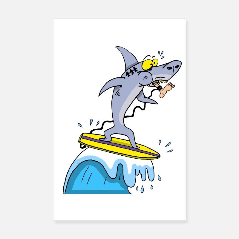 Requin surfeur Poster 20 x 30 cm