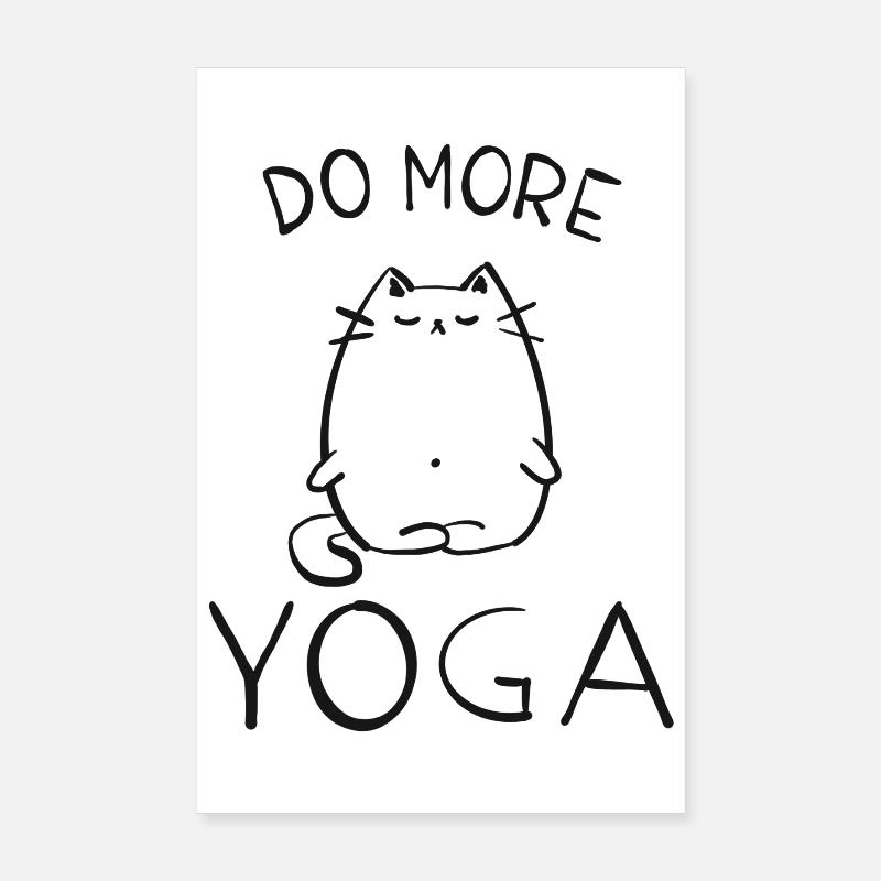 Yoga - Poster 20x30 cm - Weiß