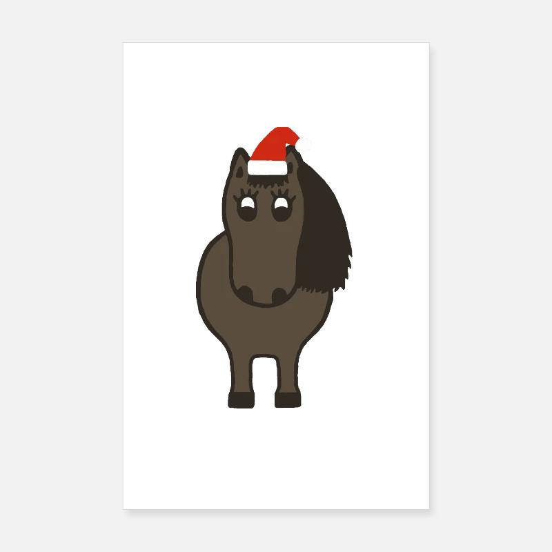 Pony christmas Poster 8" x 12" (20x30 cm)