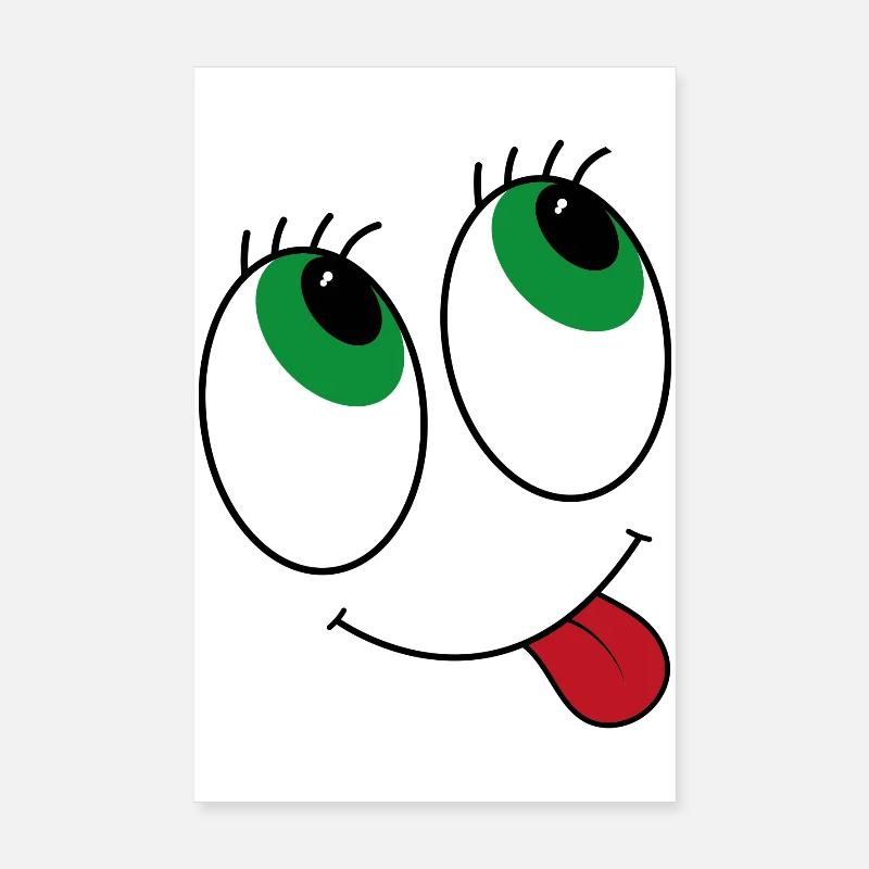Augen im Comicstyle Poster 20x30 cm