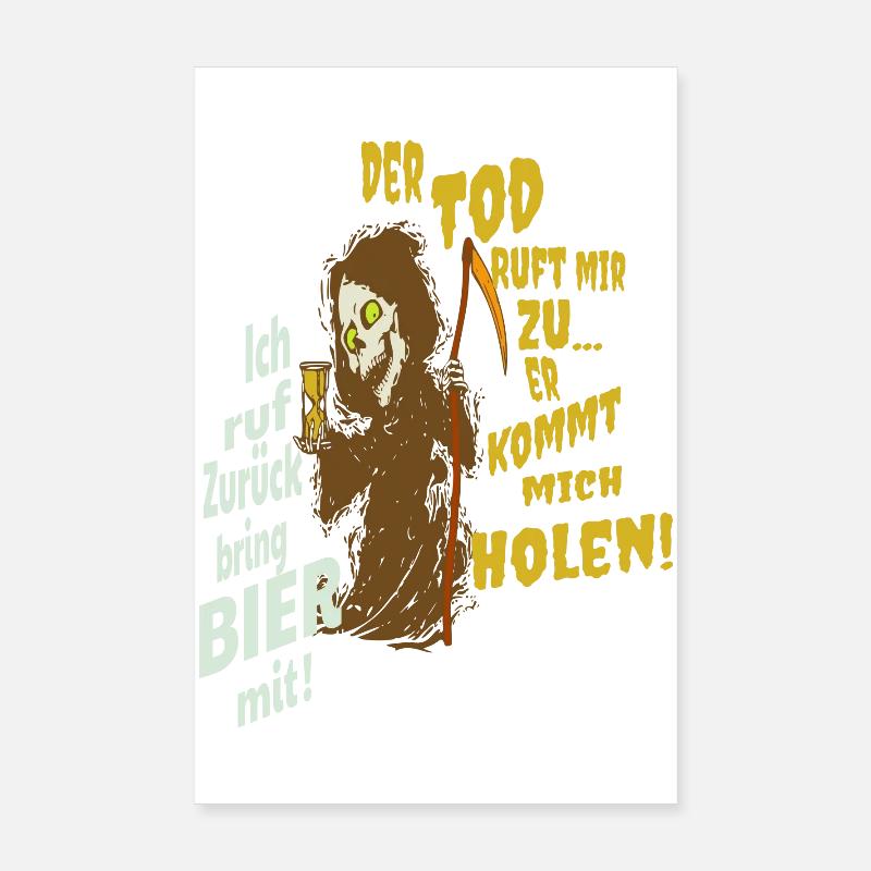 Funny grim reaper Poster 8" x 12" (20x30 cm)