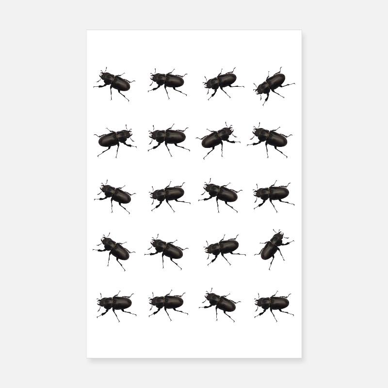 Hirschkäfer Muster Poster 20x30 cm