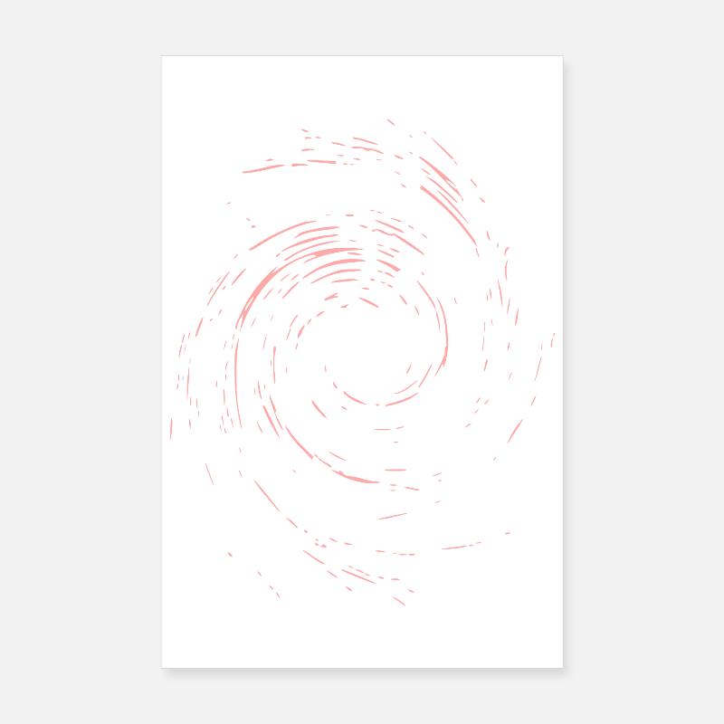 Abstrakter Kreisel / Linie / rot / Muster Poster 20x30 cm