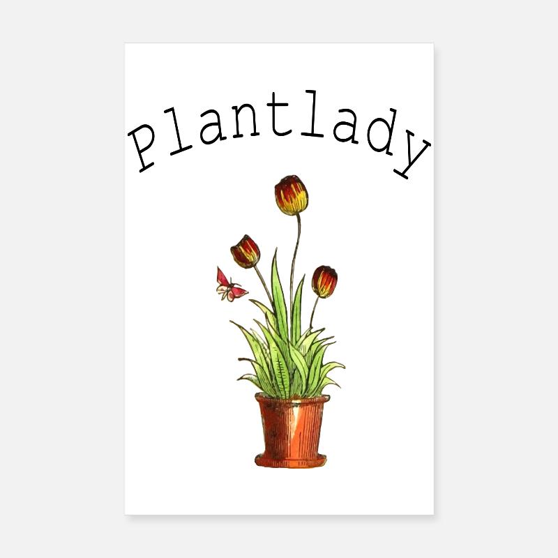 Fleurs Dame Poster 20 x 30 cm